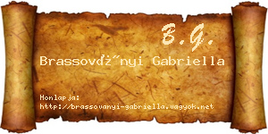 Brassoványi Gabriella névjegykártya
